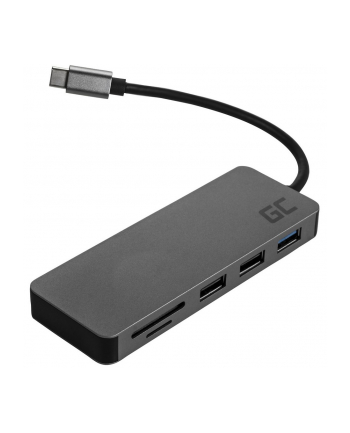 Green Cell USB-C HUB 7in1 | USB 3.0 | 2xUSB 2.0 | HDMI 4K | microSD, SD | DEX