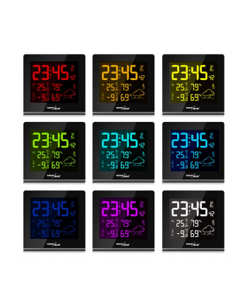 GreenBlue GB151 Stacja pogody bezprzewodowa 9 kolorów DCF VA LCD