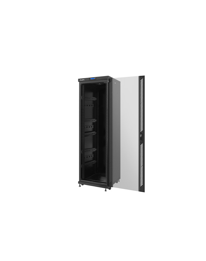Lanberg szafa stojąca rack 19'' 37U/600x6000mm czarna, szklane LCD; flat pack główny