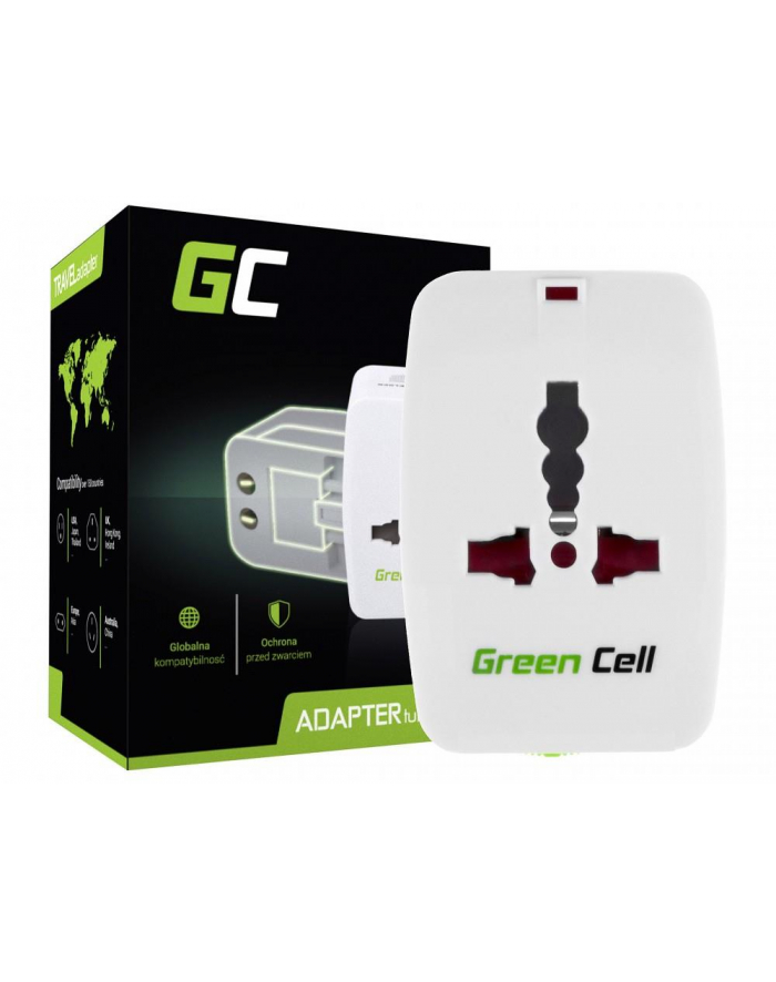 Travel Adapter Green Cell ALL-IN-ONE 150 countries with etui główny
