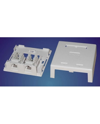 Puszka natynk. 2port 2 moduły RJ45 Krone