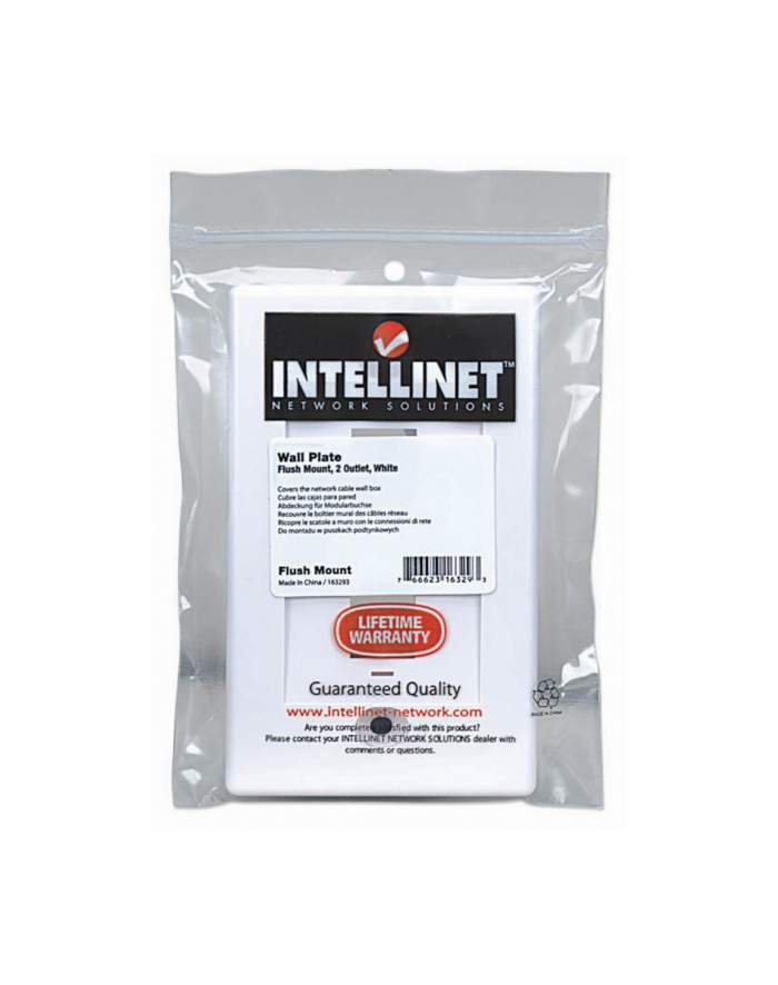intellinet network solutions Intellinet 2-Portowy panel na modyły Keystone do puszki (PN 517874) biały główny