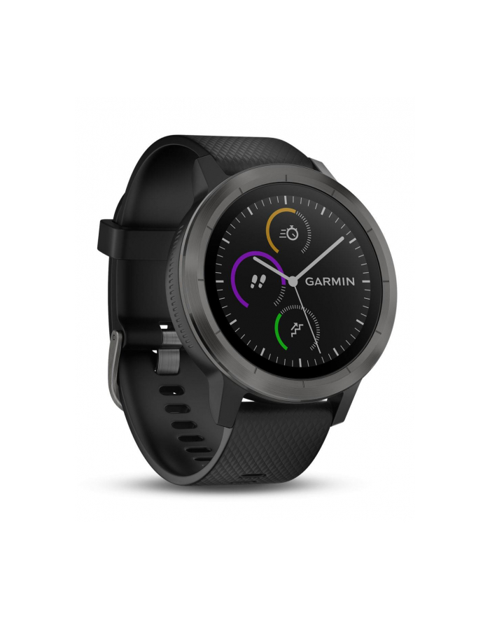 Garmin Vivoactive 3 (ciemnoszary z czarnym paskiem) główny