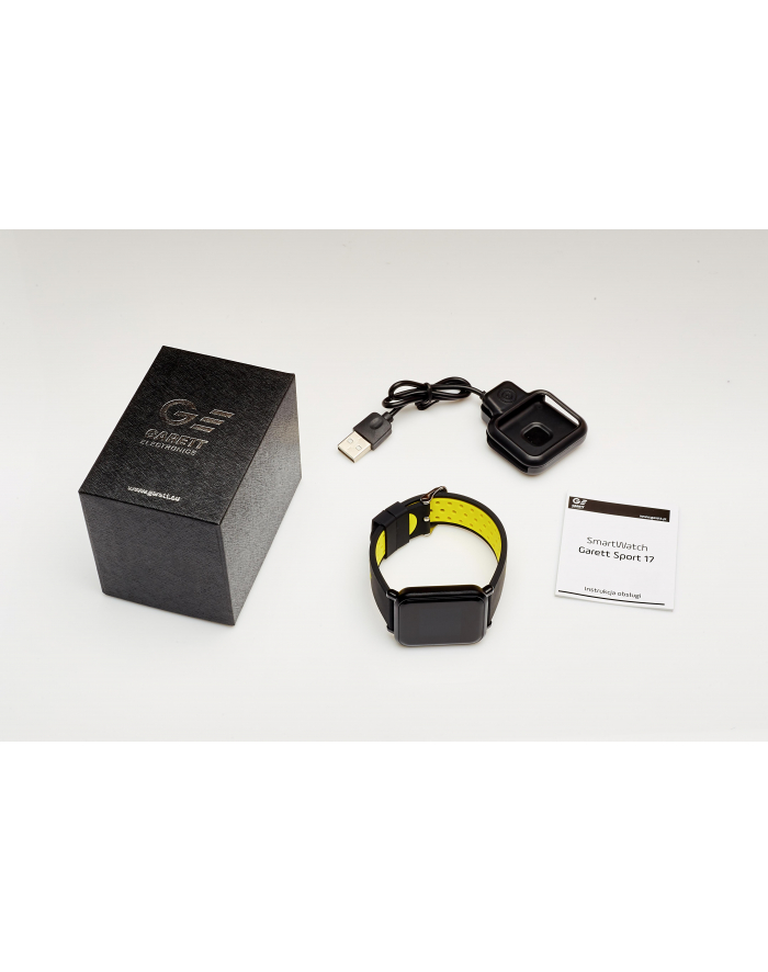 Smartwatch, Zegarek Sportowy Garett Sport 17 czarno - zolty główny