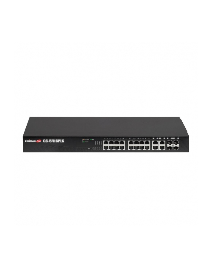 edimax technology Edimax 16 port PoE+ Gigabit Web Smart Switch, +4x combo SFP/RJ45, budget 330W główny