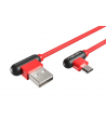 natec Extreme Media kabel microUSB - USB 2.0 (M), 1m, kątowy, czerwony - nr 16
