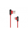 natec Extreme Media kabel microUSB - USB 2.0 (M), 1m, kątowy, czerwony - nr 18