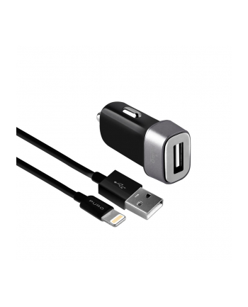 1idea PURO Mini Car Charger Ładowarka samochodowa 5V/1A 5W+kabel lightning MFi czarna