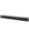 intellinet network solutions Intellinet Listwa zasilająca rack 19'' 1U  110V - 250V/10A 8 gniazd C13 kabel 2m - nr 33