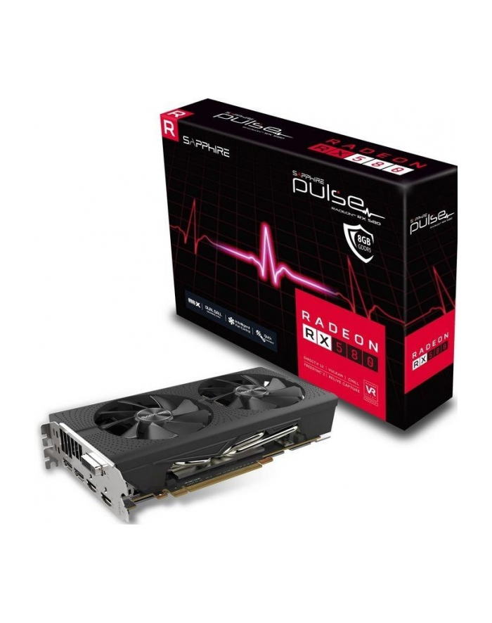 SAPPHIRE PULSE RADEON RX 580 8G GDDR5 DUAL HDMI/DVI-D / DUAL DP OC W/BP (UEFI)* główny