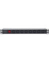 intellinet network solutions Intellinet Listwa zasilająca rack 19'' 1U  110V - 250V/10A 8 gniazd C13 kabel 2m - nr 13