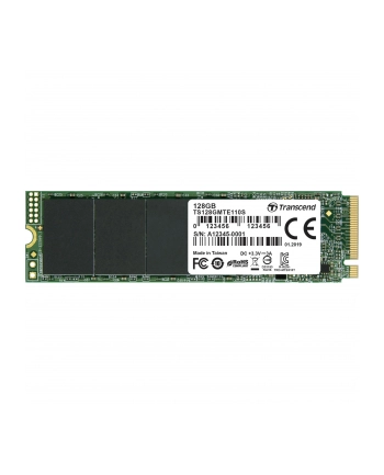 Transcend 110S SSD 128GB, M.2 2280,PCIe Gen3x4, 3D TLC, DRAM-less