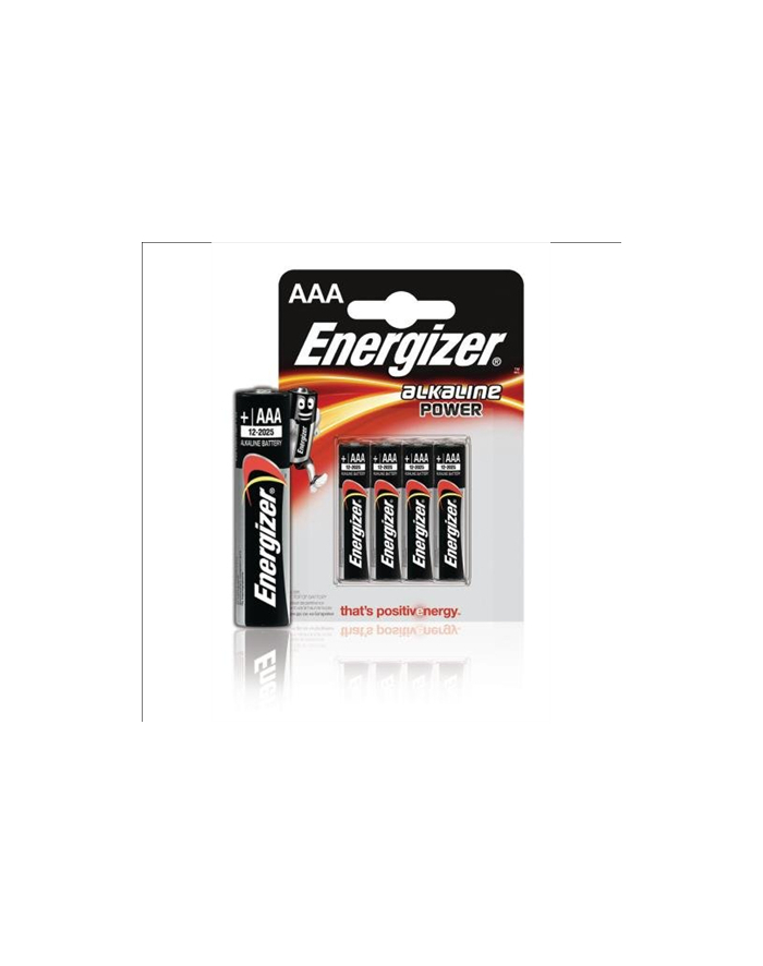 energizer Bateria Alkaline Power Alkaliczna AAA LR03 E91 4 szt. blister główny
