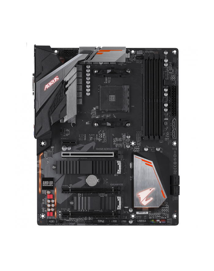 gigabyte Płyta główna B450 AORUS PRO AM4 B450 4DDR4 DVI/HDMI/M.2 ATX główny