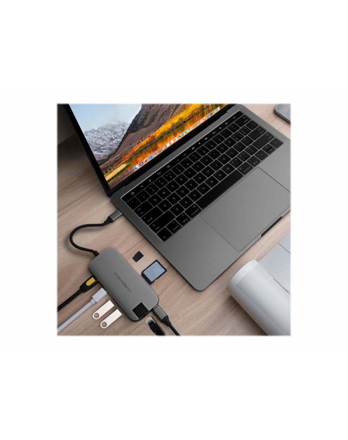 Replikator portów USB-C HyperDrive SLIM szary główny