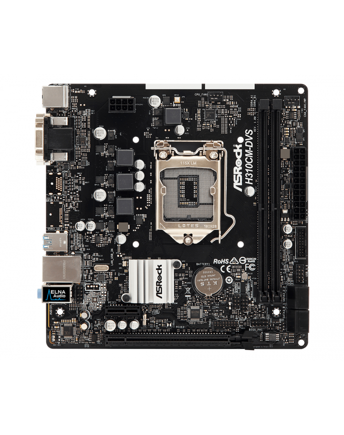 asrock Płyta główna H310CM-DVS s1151 2DDR4 DVI/DSUB/USB3.1 uATX główny