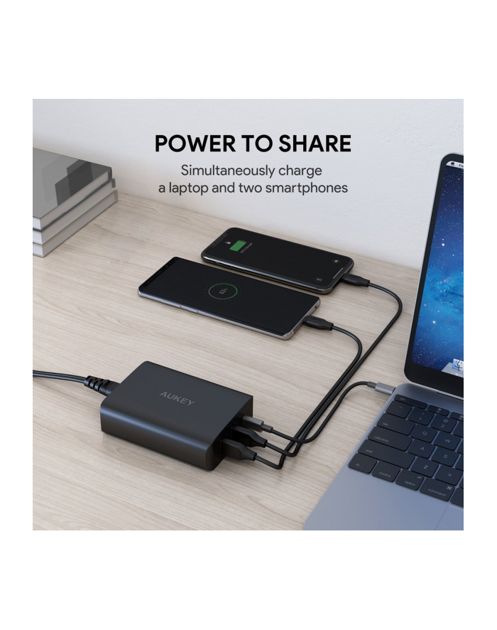 aukey Ładowarka sieciowa ultraszybka PA-Y12 3xUSB Power Delivery 3.0 7.8A 72W główny