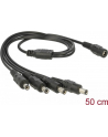 Delock rozdzielacz kabla zasilającego DC 5.5 x 2.1 mm 1x żeński > 4x męski 0.5m - nr 11