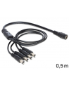 Delock rozdzielacz kabla zasilającego DC 5.5 x 2.1 mm 1x żeński > 4x męski 0.5m - nr 4