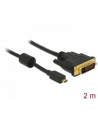 Delock Przewód HDMI z męskim wtykiem Micro-D > DVI 24+1 wtyk męski, 2m - nr 11