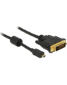 Delock Przewód HDMI z męskim wtykiem Micro-D > DVI 24+1 wtyk męski, 2m - nr 14