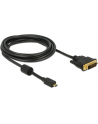 Delock Przewód HDMI z męskim wtykiem Micro-D > DVI 24+1 wtyk męski, 2m - nr 15