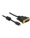 Delock Przewód HDMI z męskim wtykiem Micro-D > DVI 24+1 wtyk męski, 2m - nr 17