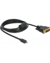 Delock Przewód HDMI z męskim wtykiem Micro-D > DVI 24+1 wtyk męski, 2m - nr 19