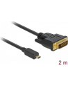 Delock Przewód HDMI z męskim wtykiem Micro-D > DVI 24+1 wtyk męski, 2m - nr 21