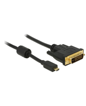 Delock Przewód HDMI z męskim wtykiem Micro-D > DVI 24+1 wtyk męski, 2m