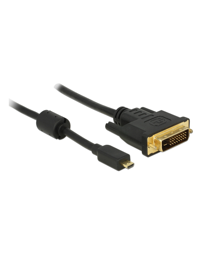 Delock Przewód HDMI z męskim wtykiem Micro-D > DVI 24+1 wtyk męski, 2m główny