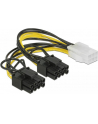Delock PCI Express kabel zasilający 6-pinowe żeński > 2 x 8-pinowe męski 15cm - nr 9