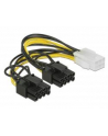Delock PCI Express kabel zasilający 6-pinowe żeński > 2 x 8-pinowe męski 15cm - nr 11