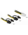 Delock PCI Express kabel zasilający 6-pinowe żeński > 2 x 8-pinowe męski 15cm - nr 13