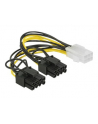 Delock PCI Express kabel zasilający 6-pinowe żeński > 2 x 8-pinowe męski 15cm - nr 16