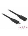 Delock przedłużacz USB Typ-C AM-AF;  0,2m, czarny - nr 2