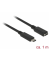 Delock przedłużacz USB Typ-C AM-AF;  1,0m, czarny - nr 17