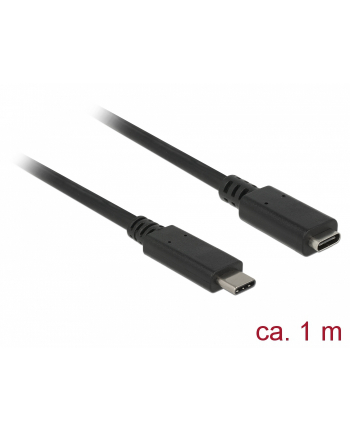 Delock przedłużacz USB Typ-C AM-AF;  1,0m, czarny