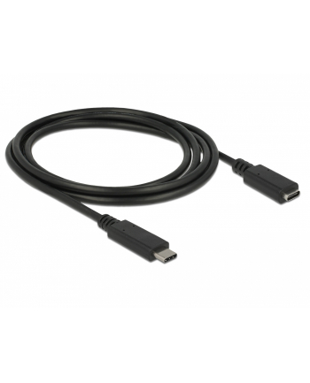 Delock przedłużacz USB Typ-C AM-AF;  1,5m, czarny
