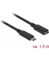 Delock przedłużacz USB Typ-C AM-AF;  1,5m, czarny - nr 4