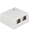 Delock gniazdo natynkowe podwójne 2x RJ45 kat. 6; LSA - nr 32