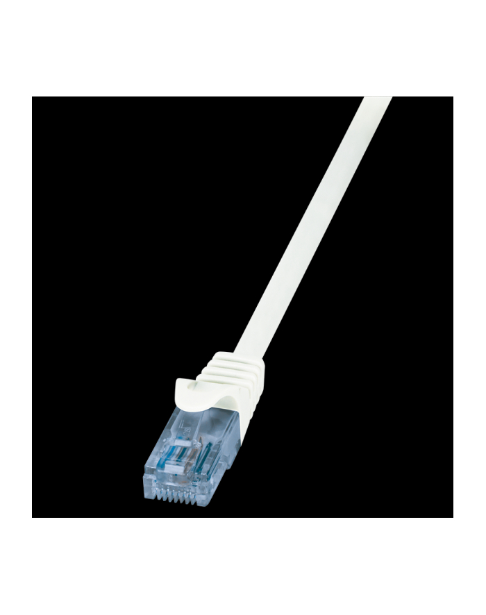 LOGILINK Patch cord U/UTP;cat.6A; wtyk RJ45-cat.6; EconLine; dł.0,25m;biały główny