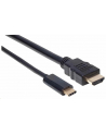 Manhattan Kabel monitorowy adapter USB-C na HDMI 4K M/M czarny 2m - nr 11