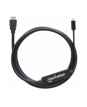 Manhattan Kabel monitorowy adapter USB-C na HDMI 4K M/M czarny 2m