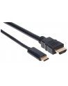 Manhattan Kabel monitorowy adapter USB-C na HDMI 4K M/M czarny 2m - nr 2
