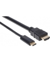 Manhattan Kabel monitorowy adapter USB-C na HDMI 4K M/M czarny 2m - nr 9