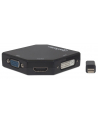 Manhattan Konwerter adapter Mini DisplayPort miniDP na HDMI/DVI/VGA M/F czarny - nr 19