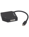 Manhattan Konwerter adapter Mini DisplayPort miniDP na HDMI/DVI/VGA M/F czarny - nr 1