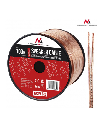 Maclean MCTV-512 Kabel głosnikowy 100m 2*1.5mm2 / 48*0.20CCA 3,5*7,0mm