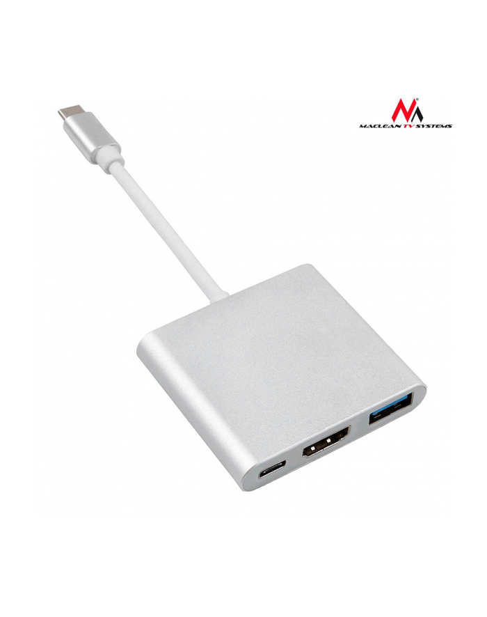 Maclean MCTV-840 Adapter USB-C - HDMI / USB 3.0 / USB-C metalowa obudowa 4K OTG główny